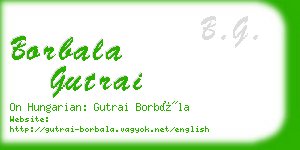 borbala gutrai business card